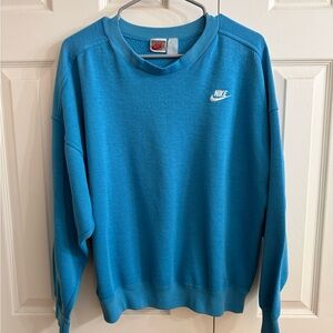 Vintage Nike Men's Vibrant Blue Crewneck Sweater